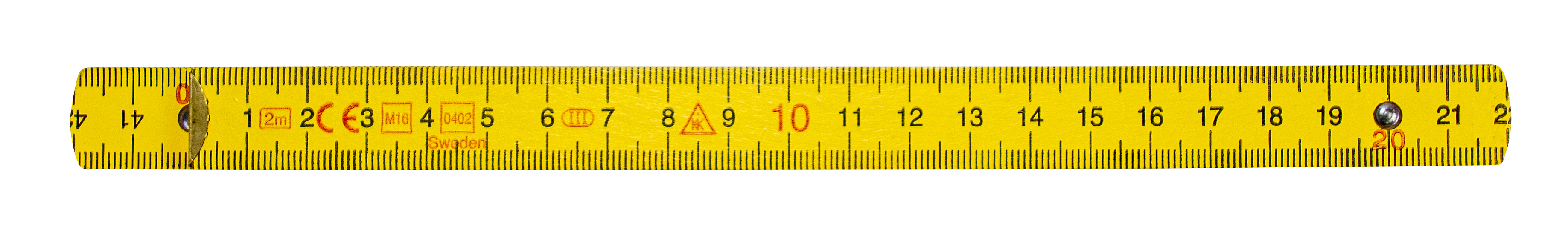 Gelber Schweden Blockmeter mit geschlossener Hochseite