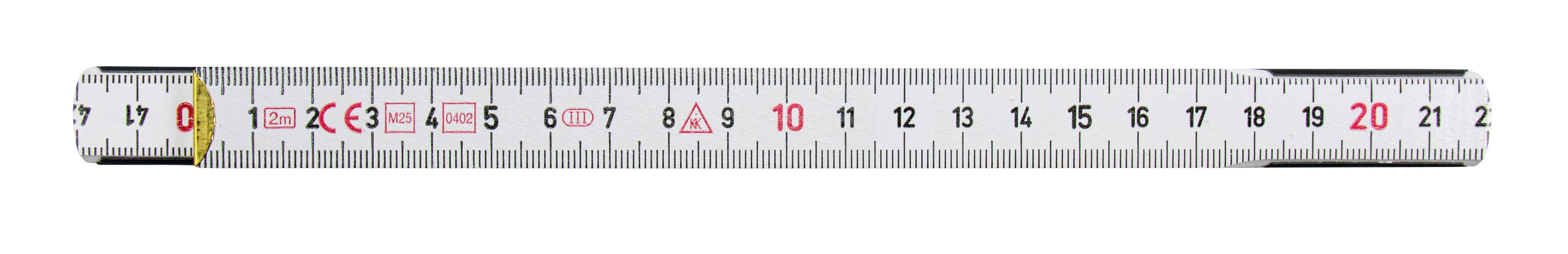 Weißer Hesse Meter aus Buchenholz